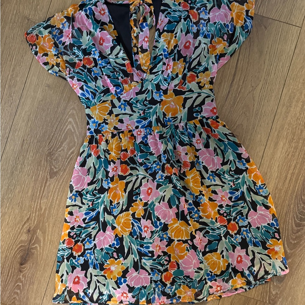 Thread & Seed The Felicity Floral Chiffon Mini Dress